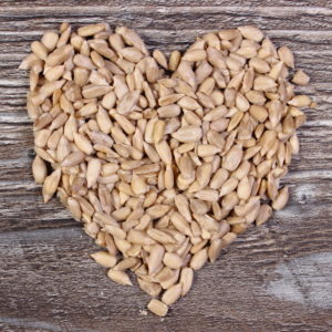 sunflower seeds in shape of heart